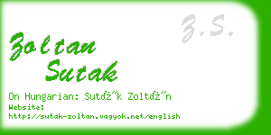 zoltan sutak business card